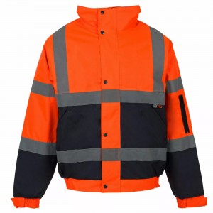 ဆောက်လုပ်ရေးလုပ်ငန်းအတွက် safty jacket workwear ရောင်ပြန်ရေစိုခံ