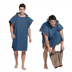 Poncho Towel Suede Microfiber Fabric Sand Free For Beach Travel