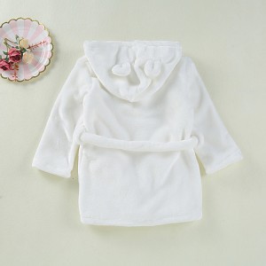 Soft Flannel Hooded Bathrobe Cute Sleepwear for Boys Girls Gifts