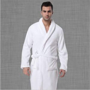 Sexy Silk Satin Pajamas Manufacturer - Soft Plush Coral BathRobe Cozy Female Male Spa Robe – GOODLIFE