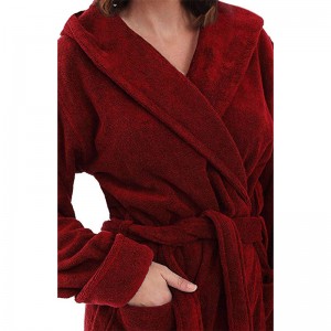 Целосно памучна бањарка Дебела ткаенина Тери за крпа пот Облека на пареа Удобна и топла