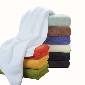 Set asciugamani da bagno in cotone pakistano, logo ricamato standard per hotel di lusso