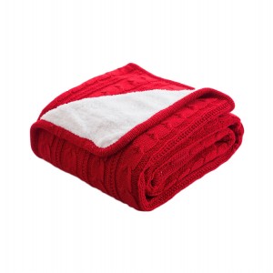 Nordic eenvoudige deken bankhoes breien vrijetijds gebreide sherpa deken