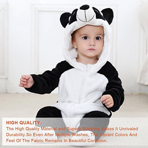 unisex baby jumpsuit animal costume flannel hooded romper