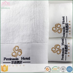 Hotel towel set luxury upscale hotel standards embroidered logo