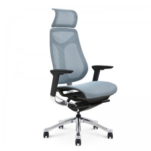 Duże i wysokie oparcie z pełnej siatki, przesuwane ergonomiczne krzesło biurowe