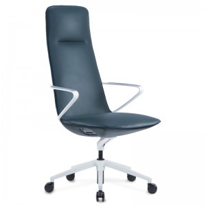 Hnedá kožená flexibilná kancelárska stolička