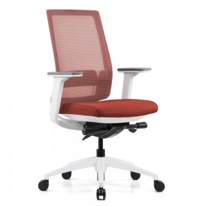 Једноставна црвена канцеларијска елегантна ергономска столица