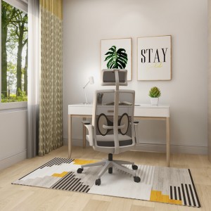 Augstas atzveltnes tīkla 3D roku balsts Executive Boss galda krēsls