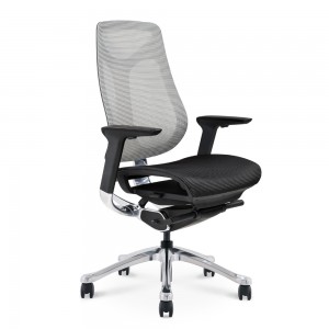 Ergonomska uredska stolica izvršnog direktora elegantnog dizajna bijele boje