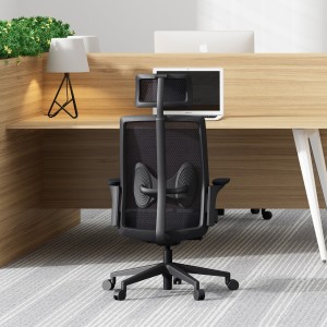 I-Butterfly Lumbar Support High Back Ergonomic Office Chair kunye ne-Headrest