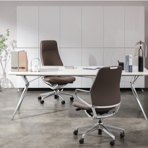 Real Leather Ergonomic Office Chair with Korean Gas Lift