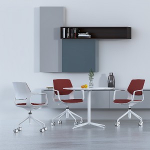 Fabric Ergonomic Office Swivel Chair កៅអីខាងក្រោយទាបសម្រាប់ផ្ទះ