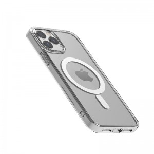 Clear Magnetic Liquid Silicone Case for iPhone 12 series