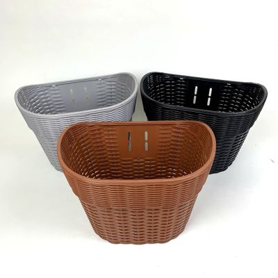 wholesale round-shaped large empty wicker bike basket for storage