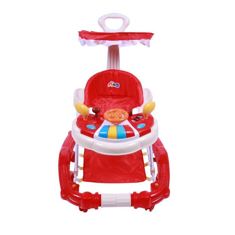 low price animal baby walker cum swing/wholesale cheap multifunctional baby walker with music and lights/baby trolley walker