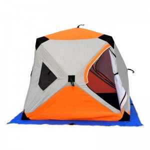 ရေစိုခံ Pop-up Portable Ice Shelter Tent လျှပ်ကာရေခဲပြင် အမိုးအကာနှင့် Carrier Bag ရှိသော ငါးဖမ်းတဲ