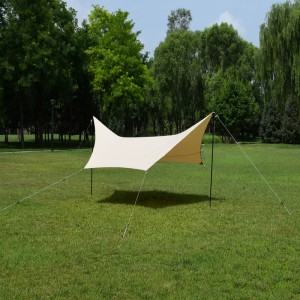 Sab nraum zoov Camping Hexagonal Canopy Rainproof Sunscreen Shade Tents