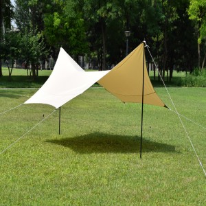 Sab nraum zoov Camping Hexagonal Canopy Rainproof Sunscreen Shade Tents