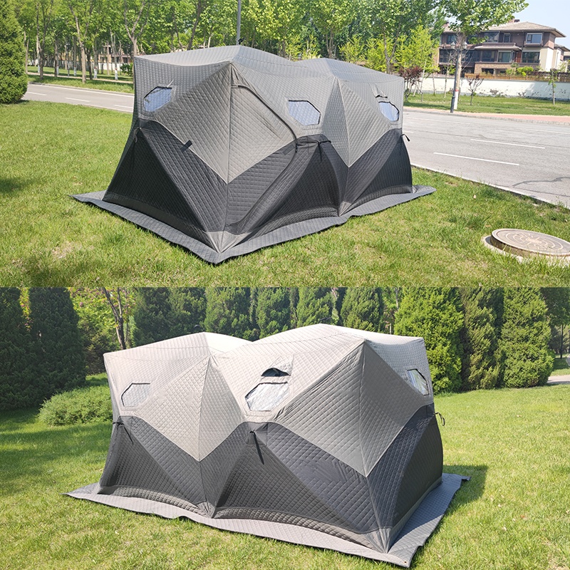 Pop Up ກ້ອນຂະຫນາດໃຫຍ່ insulated ສະພາບອາກາດເຢັນການຫາປາ carp ການຫາປາ bivvy ກັນນ້ໍາ tent ຮູບພາບທີ່ແນະນໍາ