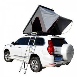 Nový design trojúhelníkové střechy s pevnou skořepinou pro 2 osoby hliníkový střešní stan na auto
