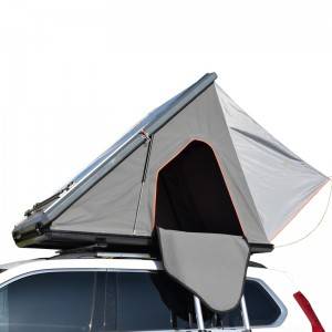 Nuwe ontwerp driehoek dak harde dop 2 persoon aluminium motor dak top tent
