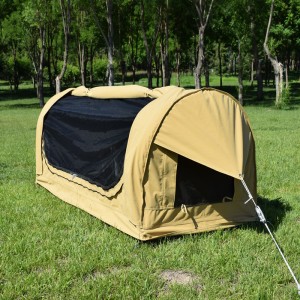 Mgbasa ozi n'èzí Waterproof inflatable Camping Canvas Swag Tent