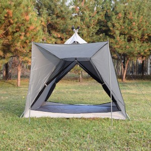 Tenda de tenda tipo tipi de lona impermeable para acampar