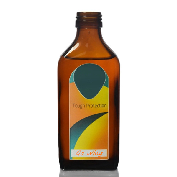200ml Amber Vitri Rectangularis Bottle