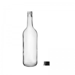500 ml skaidraus stiklo alyvuogių aliejaus butelis ir MCA užsukamas dangtelis