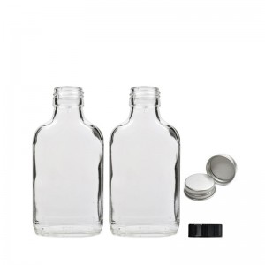 100 ml stiklinės spiritinės kolbos butelis ir aliuminio dangtelis