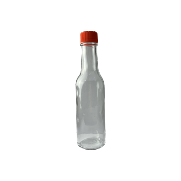 145 ml fľaše na horúcu omáčku s červeným uzáverom