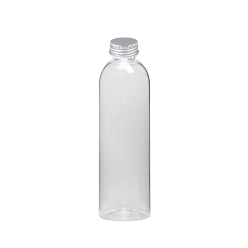 250ml ግልጽ PET Oval Bottle & 24mm Aluminium Cap