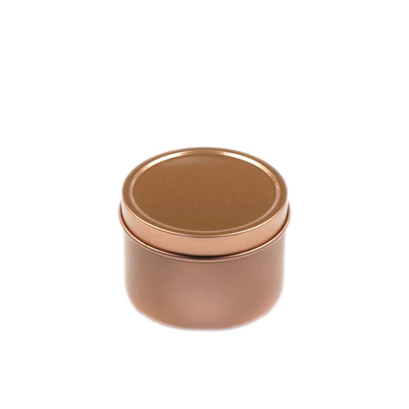 150 ml globoka okrogla kovinska pločevinasta škatla različnih stilov, embalaža iz rožnatega zlata