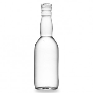 350 ml skaidraus spiritinio stiklo butelis su aliuminio dangteliu 350 ml