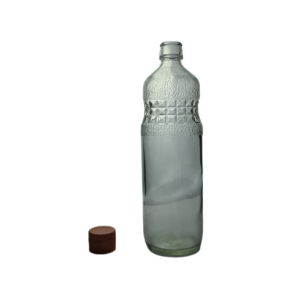 Битүүмжилсэн хуванцар тагтай 830мл ундааны жимсний шүүсний шилэн сав