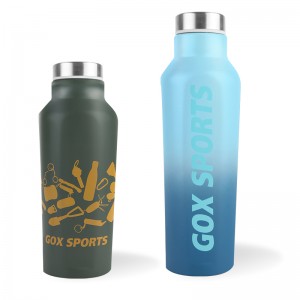 GOX OEM דופן דופן ואקום מבודד נירוסטה בקבוק מים לספורט