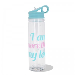 GOX Dual-wall Insulated Water Bottle With Glitter With Karabiner Loop For Party Gifts, Birthday Gifts