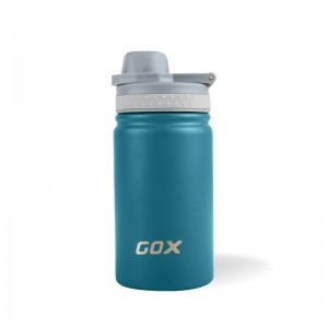 GOX Faltbarer Tragegriff Doppelwandige Edelstahl-Wasserflasche mit OEM-Service