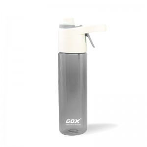 GOX China OEM 2-EN-1 Botella de auga Tritan con función de néboa e sorbo