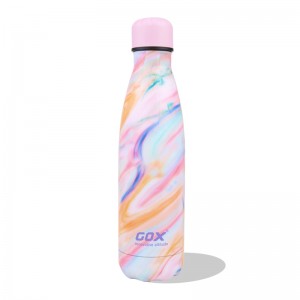 GOX China OEM Dual-dîwar Vacuum Insulated Stainless Steel Bottle Water