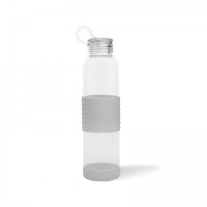 GOX China OEM скляна пляшка для води з силіконовою кришкою