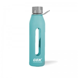 Botol Air Kaca GOX dengan lengan silikon