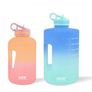 GOX China OEM necaurlaidīga BPA bezmaksas sporta ūdens pudele ar salmu vāku