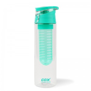 GOX China OEM Leakproof Mkpụrụ Infuser Tritan Water Bottle