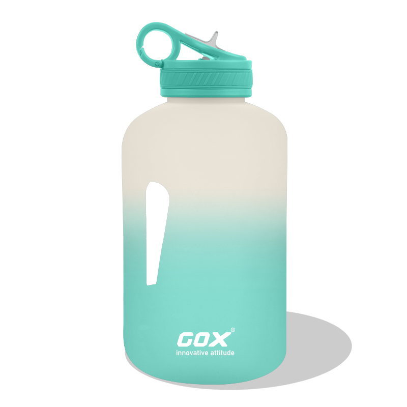 GOX OEM Китай БЕСПЛАТНО BPA Бутылка для воды большой емкости для спортзала с соломенной крышкой и петлей для переноски