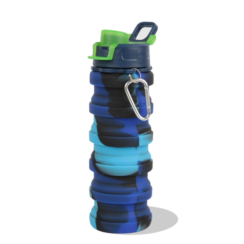 Carabiner ပါသော GOX Silicone Collapsible Water Bottle