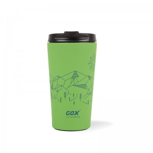 GOX Double Wall Stainless Steel Coffee Mug Tumbler with Leak-proof lid