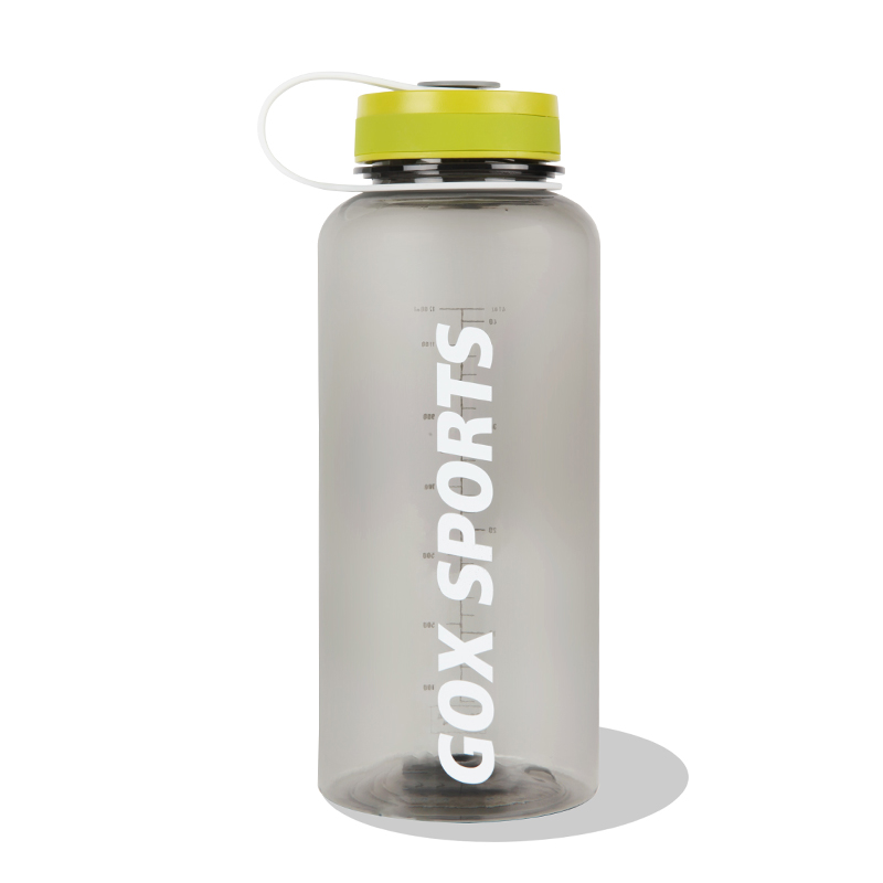 Botella de auga GOX Tritan con bucle de transporte con boca ancha libre de BPA para fitness, entusiastas del aire libre