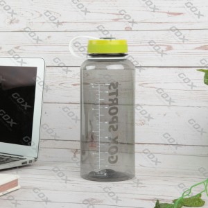 Botol Air GOX Tritan Kanthi Carry Loop Kanthi Mulut Wide BPA Gratis Kanggo Kebugaran, Penggemar Outdoor